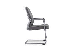 Конференц-кресло RV Chair SITTING D825-5 Тёмно-серая экокожа фото