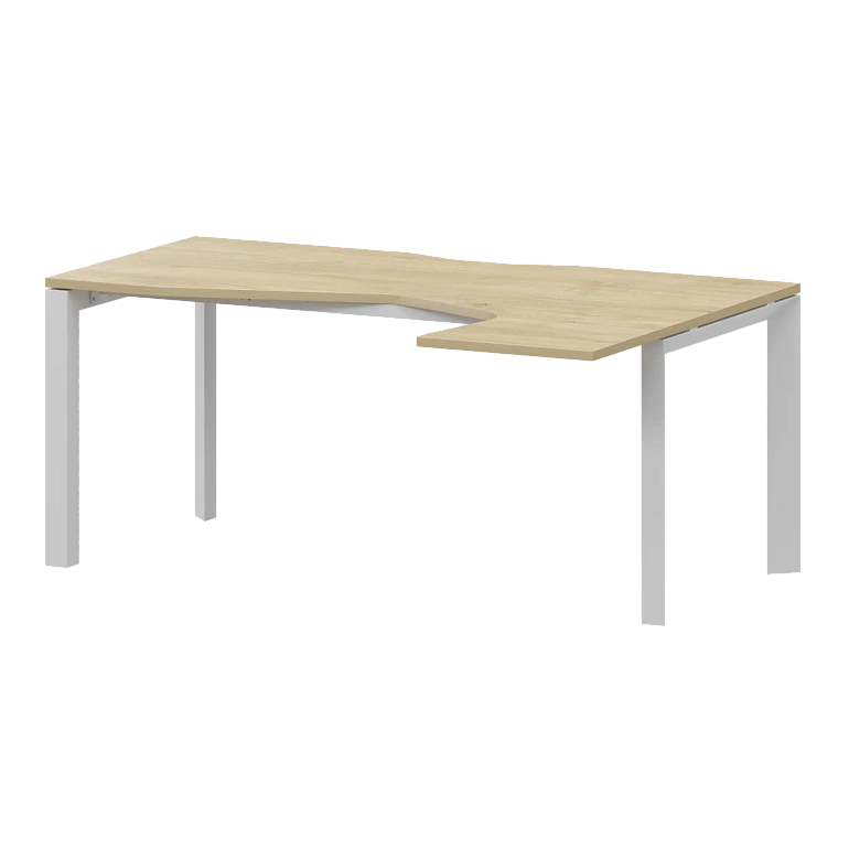 стол эргономичный правый на металлокаркасе protech нтмп.п-060.пр баттл рок/белый фото