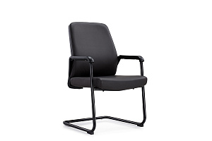 Конференц-кресло RV Chair SITTING D825-5 Чёрная экокожа фото