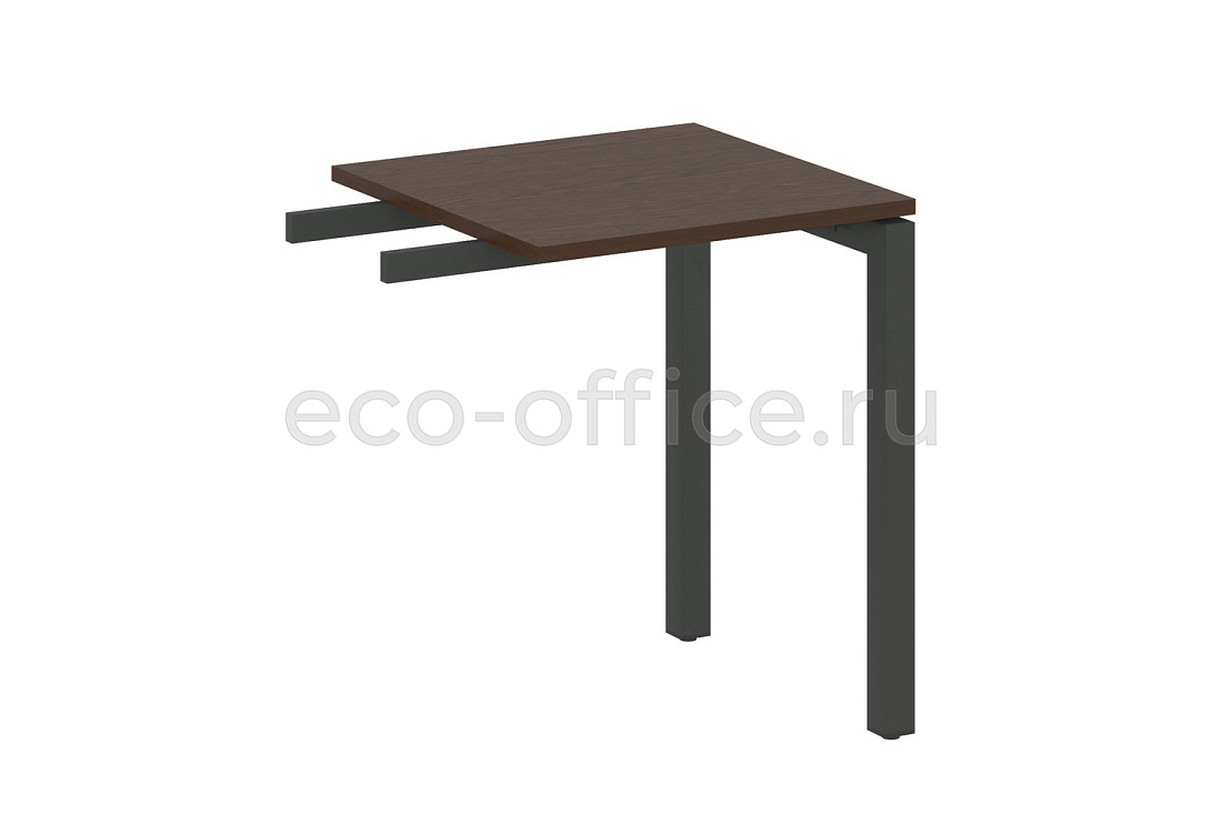 Приставной элемент на П-образном м/к METAL SYSTEM QUATTRO 5x5 50БП.ПР-1 Венге Цаво / Антрацит металл купить в Москве