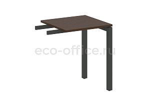 Приставной элемент на П-образном м/к METAL SYSTEM QUATTRO 5x5 50БП.ПР-1 Венге Цаво / Антрацит металл фото