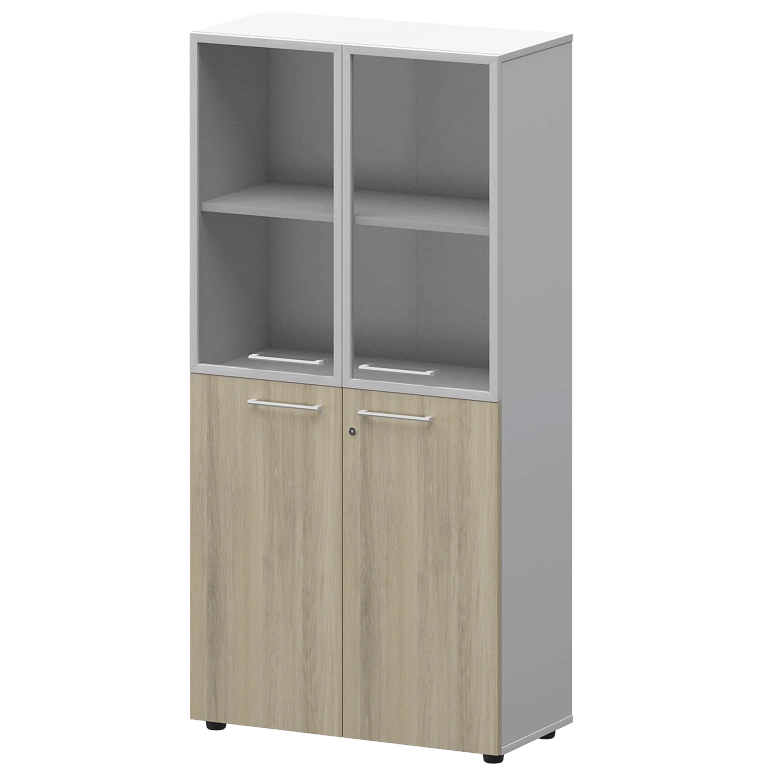 шкаф высокий комб. protech смш48.28f.28rs(б) кронберг/белый фото