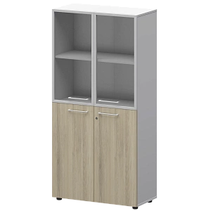 Шкаф высокий комб. Protech СМШ48.28F.28RS(Б) Кронберг/Белый фото