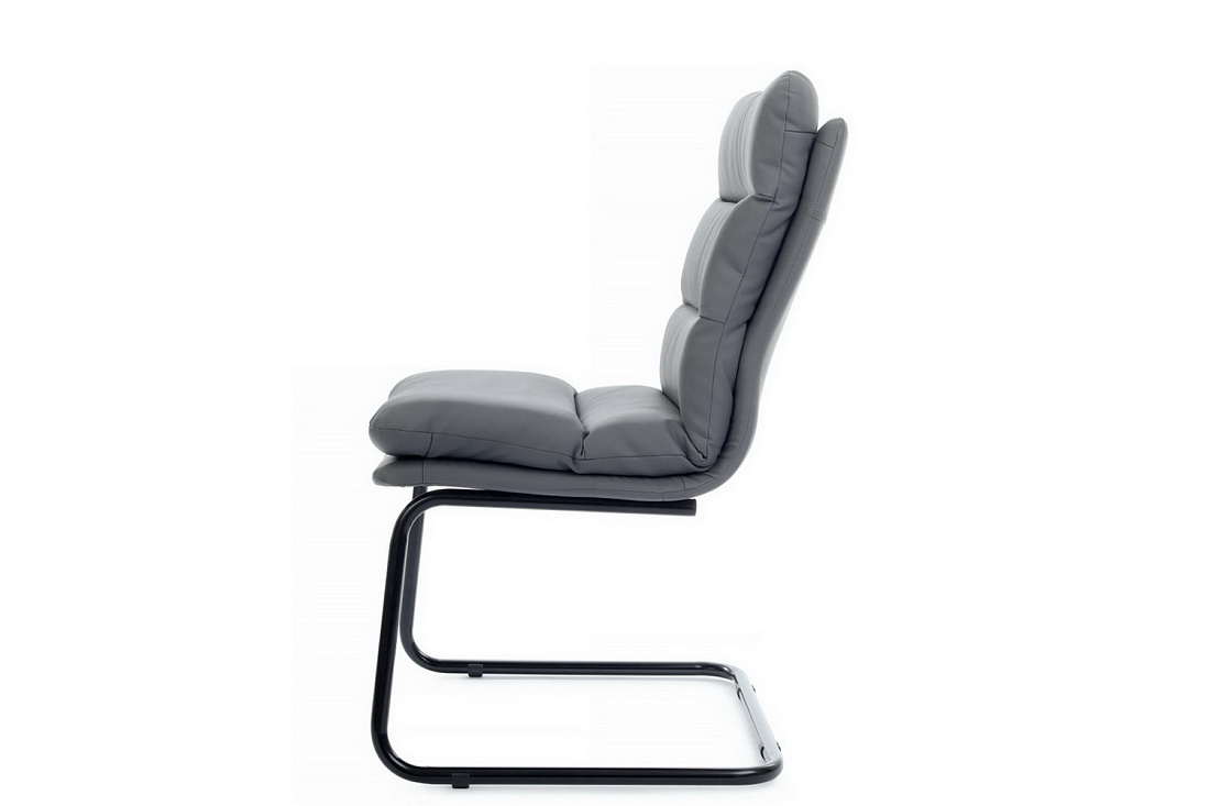кресло rv chair pegas ps-919 серая экокожа / чёрный металл фото