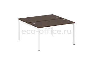 Рабочая станция METAL SYSTEM QUATTRO 5x5 50БП.РАС-СП-2.3 Венге Цаво / Белый металл фото