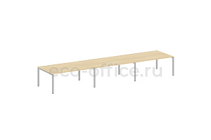 Стол переговорный (3 столешницы) METAL SYSTEM STYLE БП.ПРГ-3.5 Акация Лорка / Серый металл фото