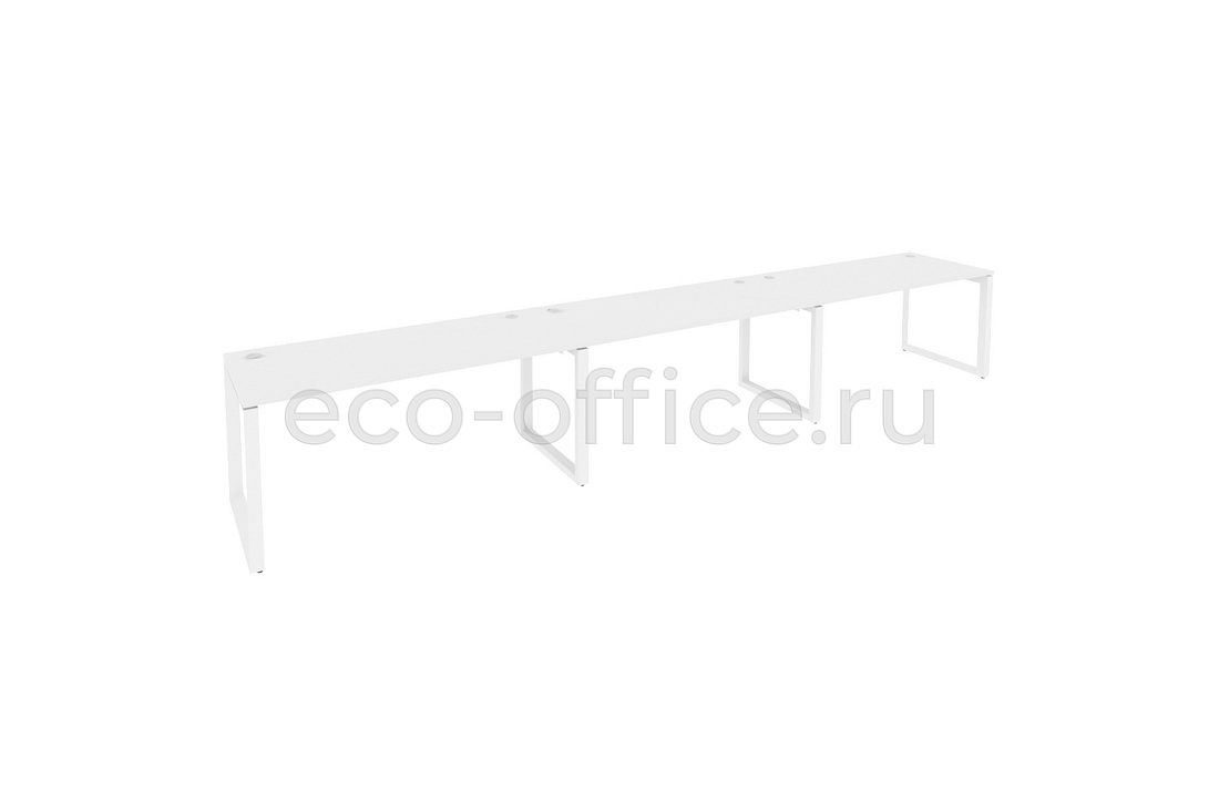 Рабочая станция на O-образном м/к ONIX O.MO-RS-3.4.7 Белый Бриллиант / Белый металл  купить в Москве