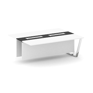 Проходной модуль L=2000 STEEL MEET MM-PR.B.SPPW-20 Белый Бриллиант/Графит Глянец/Нержавеющая Сталь/Хром фото