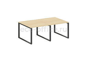 Стол переговорный (2 столешницы) METAL SYSTEM STYLE БО.ПРГ-2.1 Акация Лорка / Антрацит металл фото