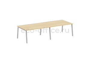 Стол переговорный (2 столешницы) METAL SYSTEM STYLE БА.ПРГ-2.4 Акация Лорка / Серый металл фото