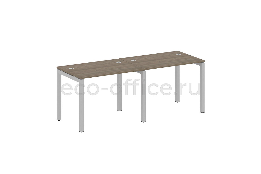 Рабочая станция на 2 рабочих места METAL SYSTEM QUATTRO 5x5 50БП.СМ-2.1 Вяз Благородный / Серый металл  стоимость
