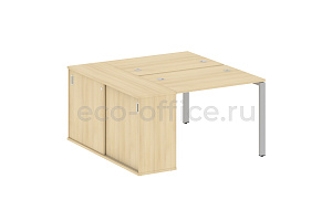 Рабочая станция с опорным шкафом-купе METAL SYSTEM STYLE БП.РС-СШК-1.1 Акация Лорка / Серый металл фото