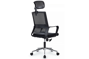Кресло RV Chair MINT M1029HBE Чёрная сетка / Чёрная ткань фото