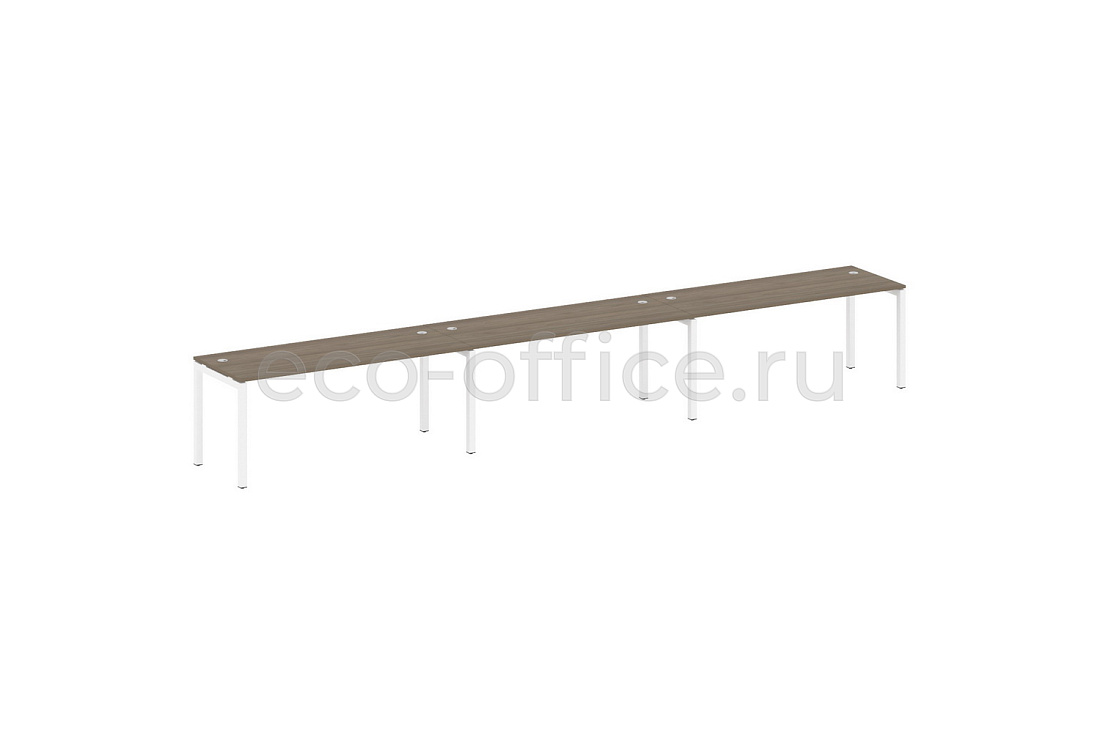 Рабочая станция на 3 рабочих места METAL SYSTEM QUATTRO 5x5 50БП.СМ-3.5 Вяз Благородный / Белый металл  стоимость