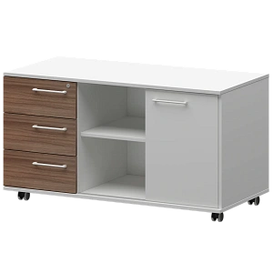 Креденция левая Protech KZT-62L Темный шимо/Белый фото