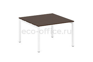 Стол переговорный (1 столешница) METAL SYSTEM QUATTRO 5x5 50БП.ПРГ-1.2 Венге Цаво / Белый металл фото