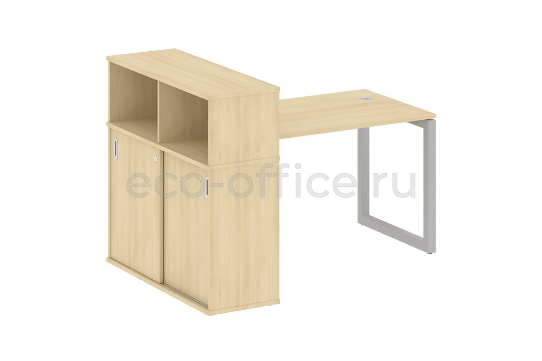 Стол письменный с опорным шкафом-купе METAL SYSTEM QUATTRO 5x5 50БО.РС-СШК-3.2 Акация Лорка / Серый металл  стоимость
