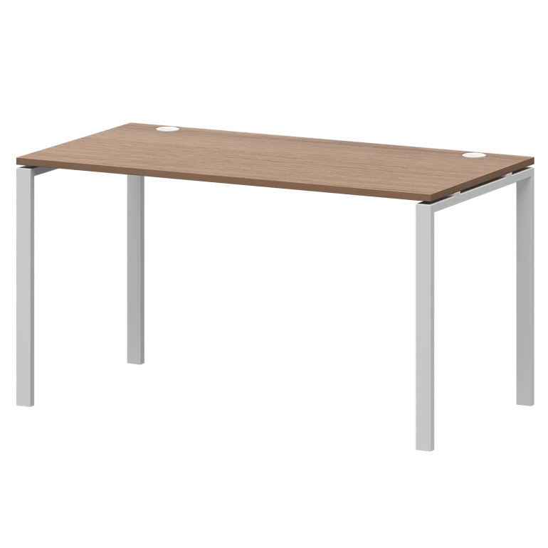 стол на металлокаркасе protech ам-004 орех/белый фото