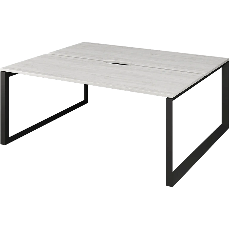 бенч двойной на 2 рабочих места на металлокаркасе protech нтмп.о.б2-180 сосна винтер/антрацит фото