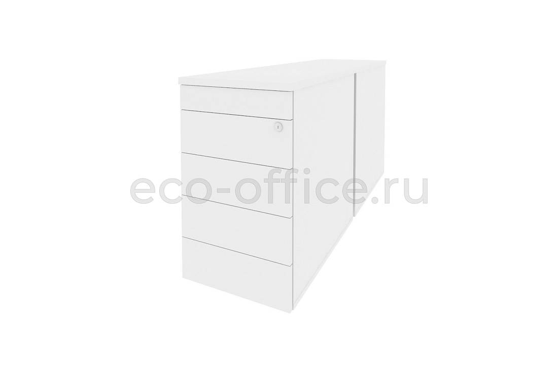 Тумба двойная приставная / опорная (TIP-ON) ONIX O.TPO-2.7 TIP Белый Бриллиант купить в Москве