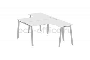 Рабочая станция криволинейная METAL SYSTEM STYLE БА.РАС-СА-2.3 Белый / Серый металл фото