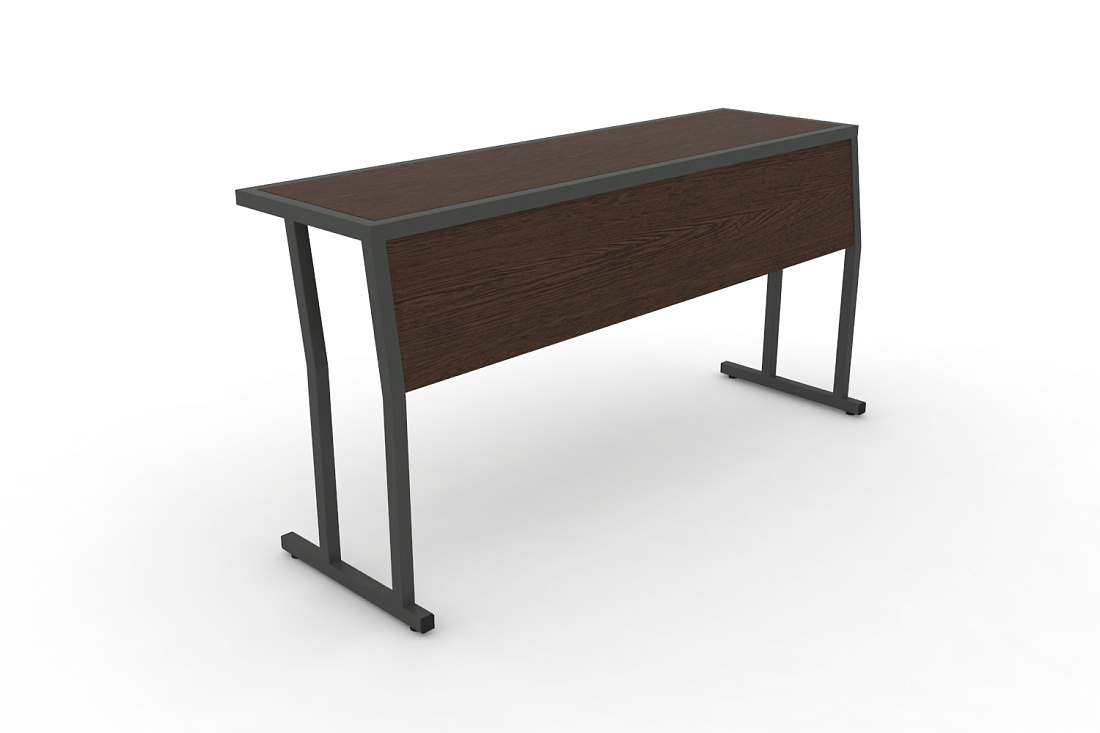 Стол учебный трехместный с царгой DESK DK-1500SP Венге / Антрацит Металл  стоимость