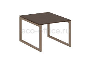 Стол переговорный (1 столешница) METAL SYSTEM QUATTRO 5x5 50БО.ПРГ-1.1 Венге Цаво / Мокко металл фото