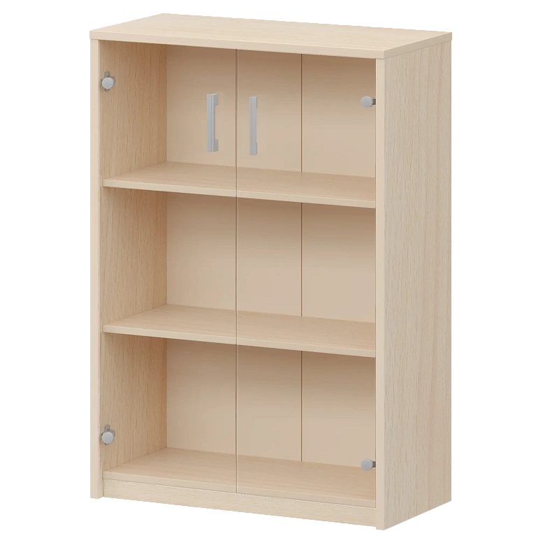 стеллаж средний с прозрачным стеклом protech а-304/а-стл304пр бук фото