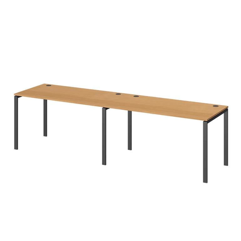 бенч линейный на 2 рабочих места protech амбл-003 ольха/антрацит фото