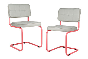 Комплект конференц-кресел ECO-CHAIR COLOMBO Comfort CLM-05 Серый велюр / Винтажная роза металл фото