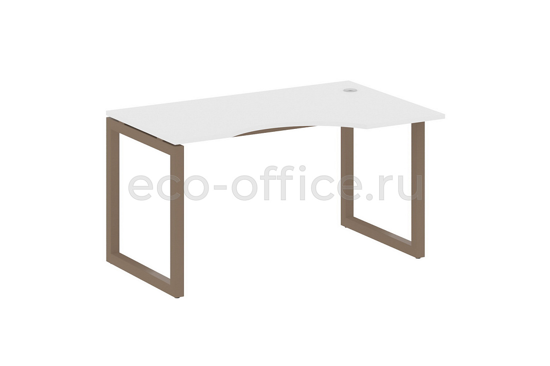 Стол криволинейный правый METAL SYSTEM QUATTRO 5x5 50БО.СА-2 Пр Белый / Мокко металл  стоимость