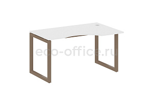 Стол криволинейный правый METAL SYSTEM QUATTRO 5x5 50БО.СА-2 Пр Белый / Мокко металл фото