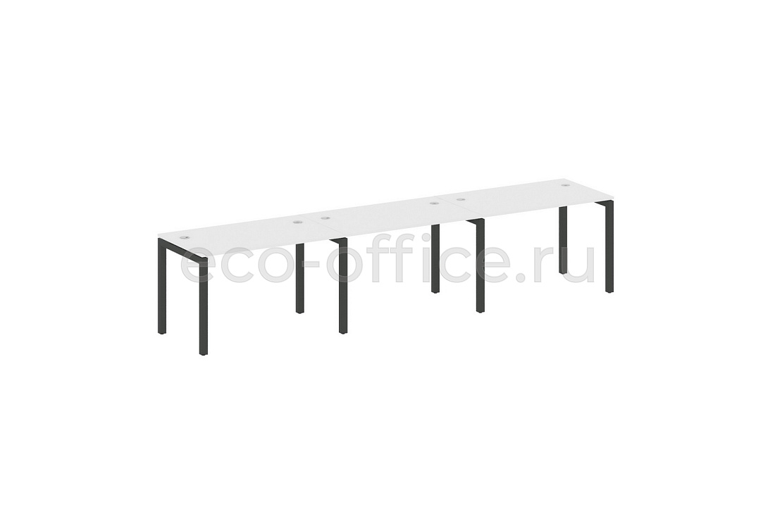 Рабочая станция на 3 рабочих места METAL SYSTEM QUATTRO 5x5 50БП.СМ-3.2 Белый / Антрацит металл  стоимость
