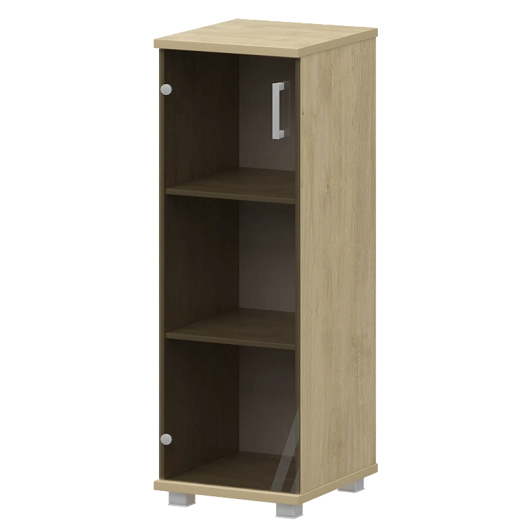 стеллаж низкий узкий закрытый со стеклянным фасадом protech "нт-440;нт-601стл" баттл рок фото