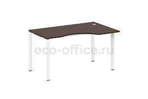 Стол криволинейный правый METAL SYSTEM STYLE БП.СА-2 (R) Венге Цаво / Белый металл фото