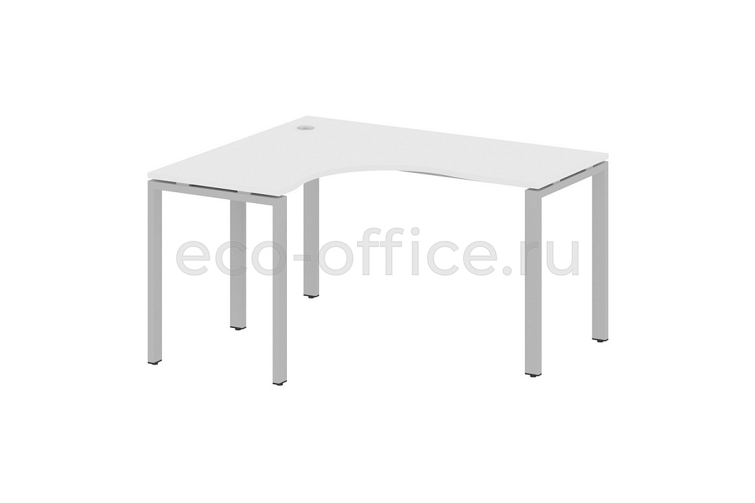Стол криволинейный левый METAL SYSTEM STYLE БП.СА-3 (L) Белый / Серый металл  стоимость