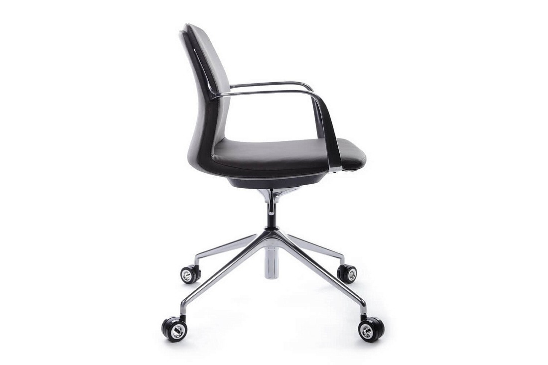 Конференц-кресло RV Design PLAZA-M FK004-B12 Тёмно-коричневая кожа  стоимость