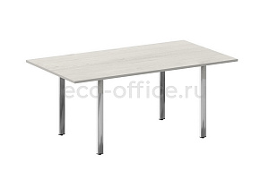 Стол переговорный METAL SYSTEM DIRECT БП.ПРГ-180 Дуб Наварра / Нержавеющая сталь фото