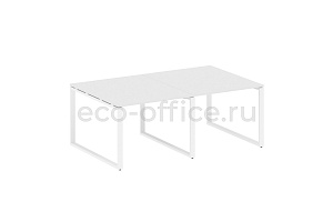 Стол переговорный (2 столешницы) METAL SYSTEM STYLE БО.ПРГ-2.1 Белый / Белый металл фото