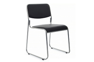 Кресло RV Chair NIX OMKL-01 Чёрная экокожа / Хром металл фото