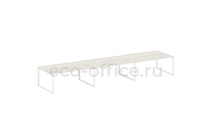 Стол переговорный (3 столешницы) METAL SYSTEM STYLE БО.ПРГ-3.5 Дуб Наварра / Белый металл фото