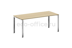 Стол рабочий руководителя METAL SYSTEM DIRECT БП.СРР-5.8 Акация Лорка / Нержавеющая сталь фото