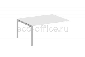 Проходной наборный элемент переговорного стола METAL SYSTEM QUATTRO 4x4 40БП.ППРГ-4 Белый / Серый металл фото