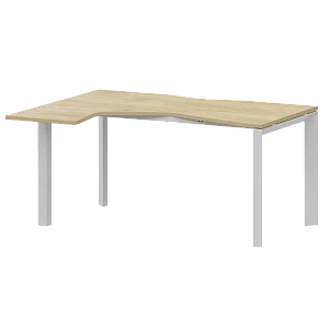 Стол эргономичный левый на металлокаркасе Protech НТМП.П-040.ЛВ Баттл Рок/Белый фото