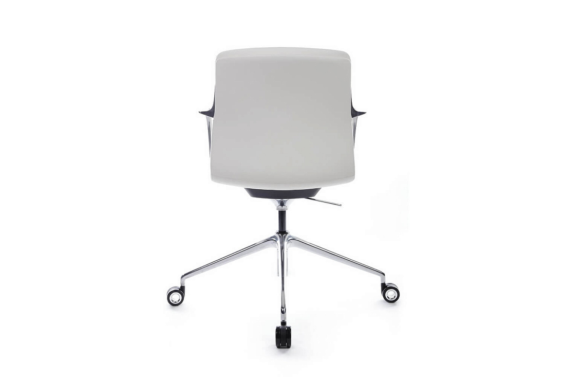 Конференц-кресло RV Design PLAZA-M FK004-B12 Белая кожа  стоимость