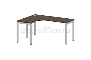 Стол криволинейный левый METAL SYSTEM QUATTRO 5x5 50БП.СА-4 Л Венге Цаво / Серый металл фото