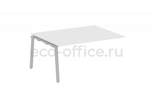 Проходной наборный элемент переговорного стола METAL SYSTEM STYLE БА.ППРГ-4 Белый / Серый металл фото