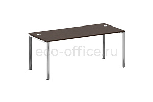 Стол рабочий руководителя METAL SYSTEM DIRECT БП.СРР-5.8 Венге Цаво / Нержавеющая сталь фото