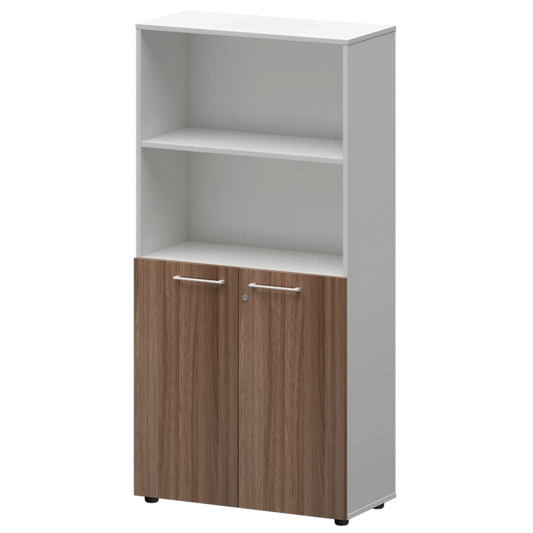 шкаф высокий полузакрытый protech смш48.28f(б) темный шимо/белый фото