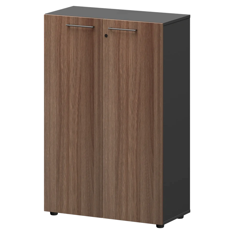 шкаф средний закрытый protech смш38f темный шимо/графит фото